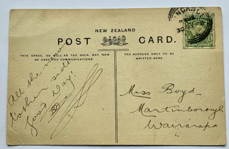 early 1900s New Zealand Ballot postcard